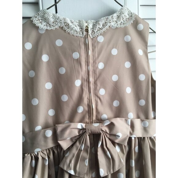 Jason Wu Beige Polka Dot Dress Size 5T - Picture 5 of 8